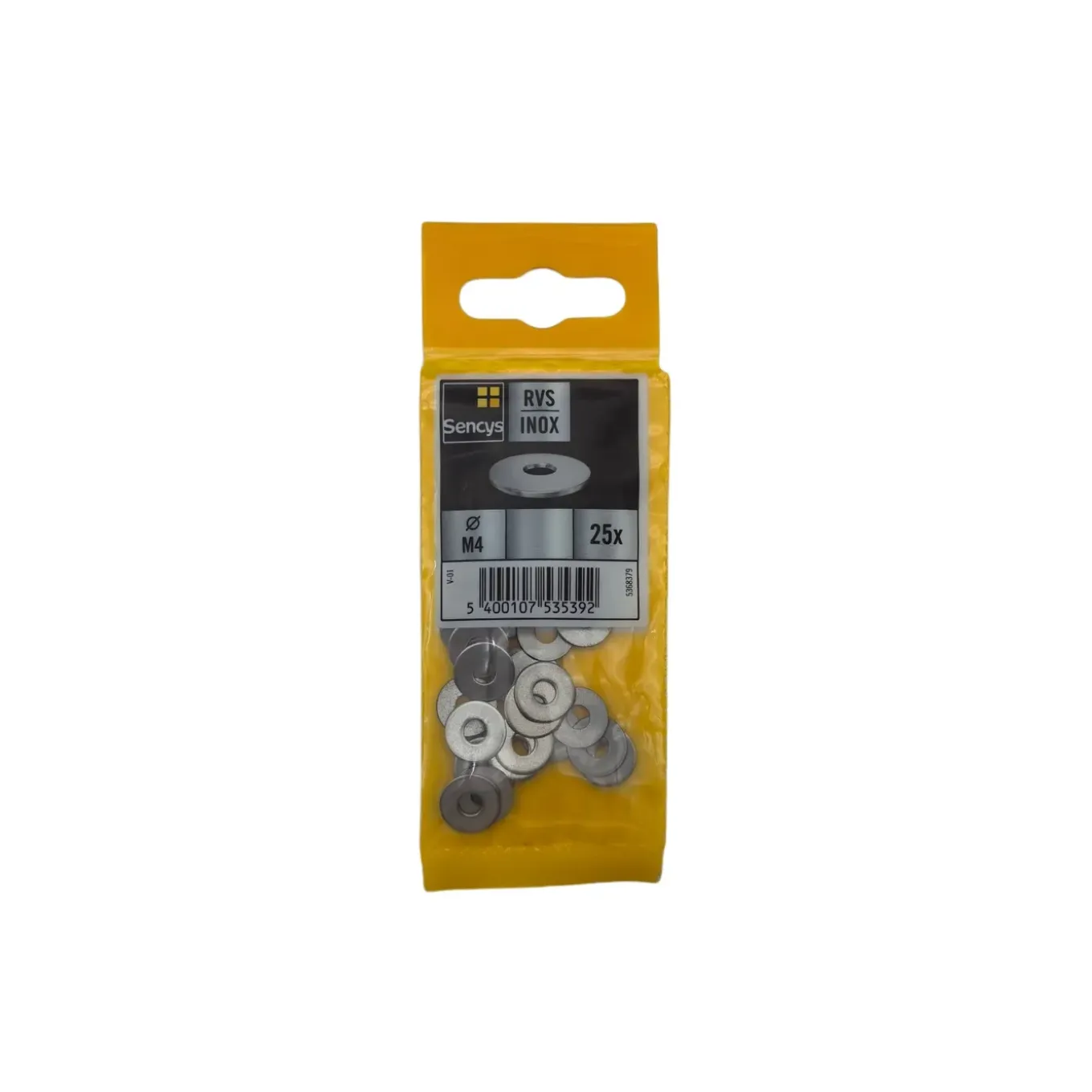 Sencys Carrosseriering - RVS - M4 - 25 stuks
