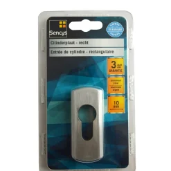 Sencys cilinderplaat rechthoekig aluminium zilver 10mm