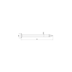 Sencys Draadnagels met Platte Kop Gegalvaniseerd 1,6x25mm - 400 stuks