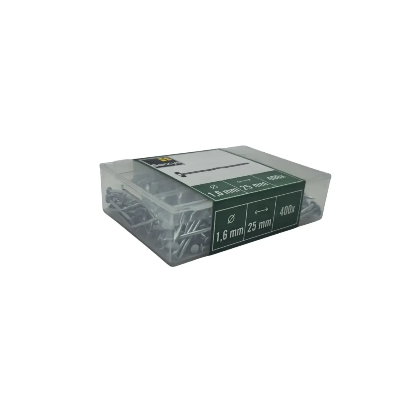 Sencys Draadnagels met Platte Kop Gegalvaniseerd 1,6x25mm - 400 stuks
