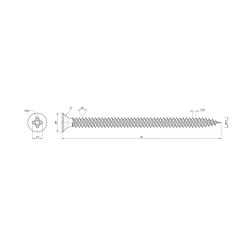 Sencys Gipsplaatschroef Gefosfateerd Verzonken Kop Phillips PH2 - 3,5x55mm - 100 stuks