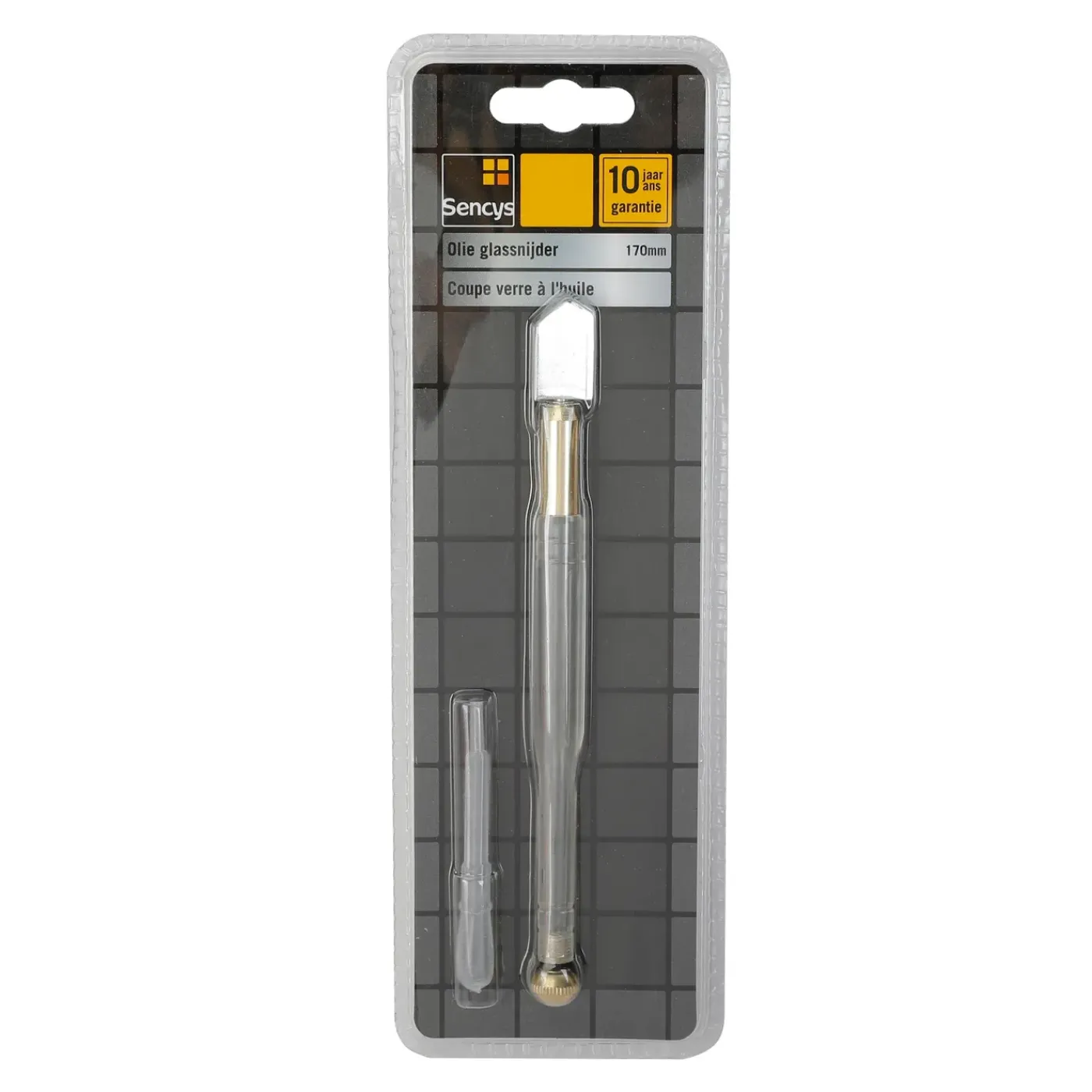 Sencys glassnijder voor gebruik met olie 170mm