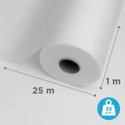 Sencys glasvliesbehang glad - 25 m - 35 g/m²