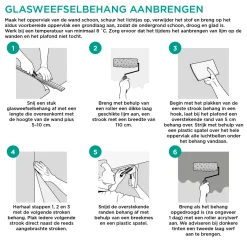Sencys glasvliesbehang - ruit - 25 m - 200 g/m²
