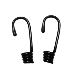 Sencys haken voor elastische koord staal zwart Ø6mm 2st