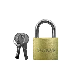 Sencys Hangslot met sleutel - Staal voor koffer of kluisje - Behuizing 30mm