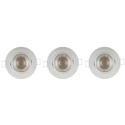 Sencys inbouwspot wit GU10 2,6W 3 stuks