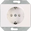 Sencys inbouwstopcontact Yukon met aarde (randaarde) 1-polig wit IP20