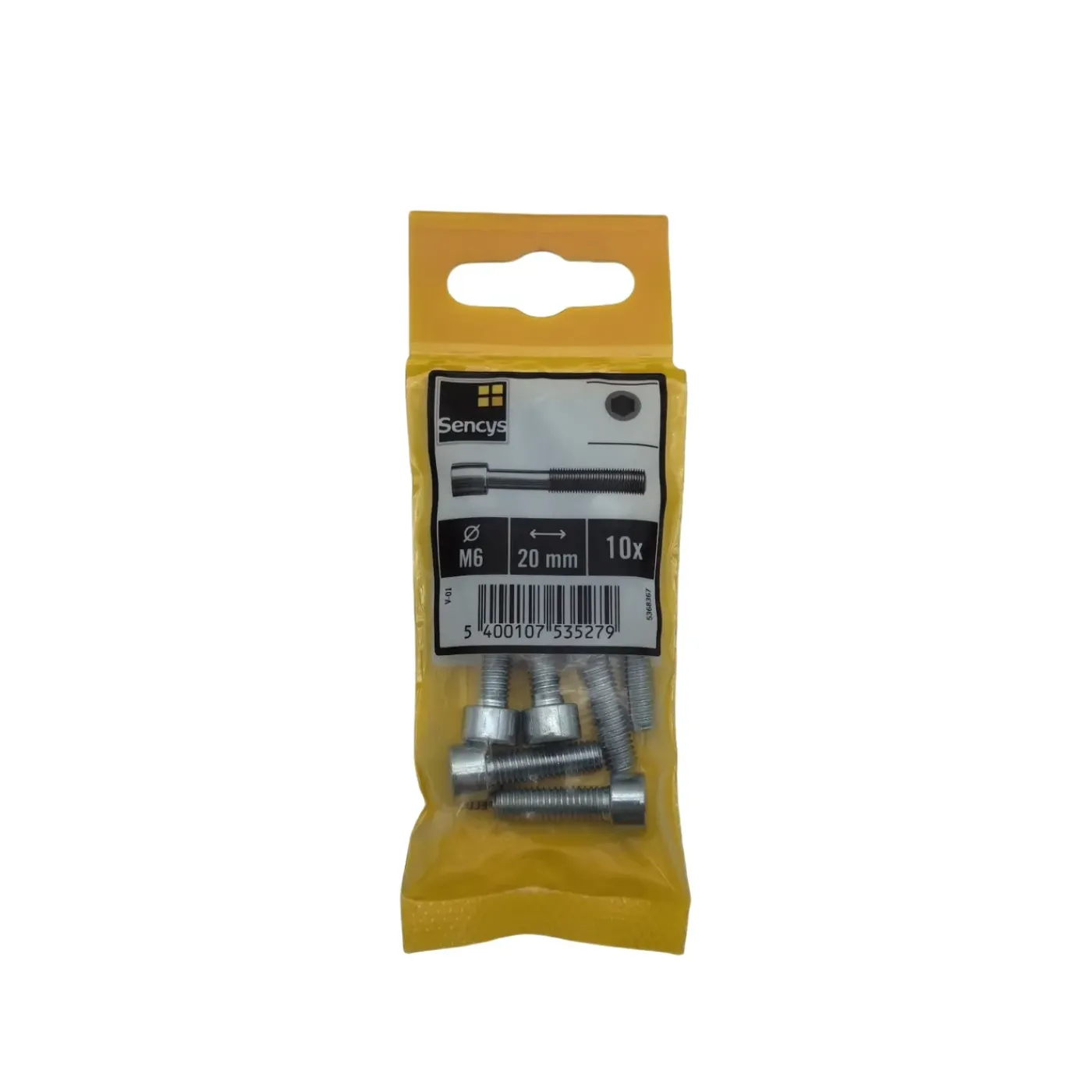 Sencys inbusbout CK M6x20mm per 10 gegalvaniseerd