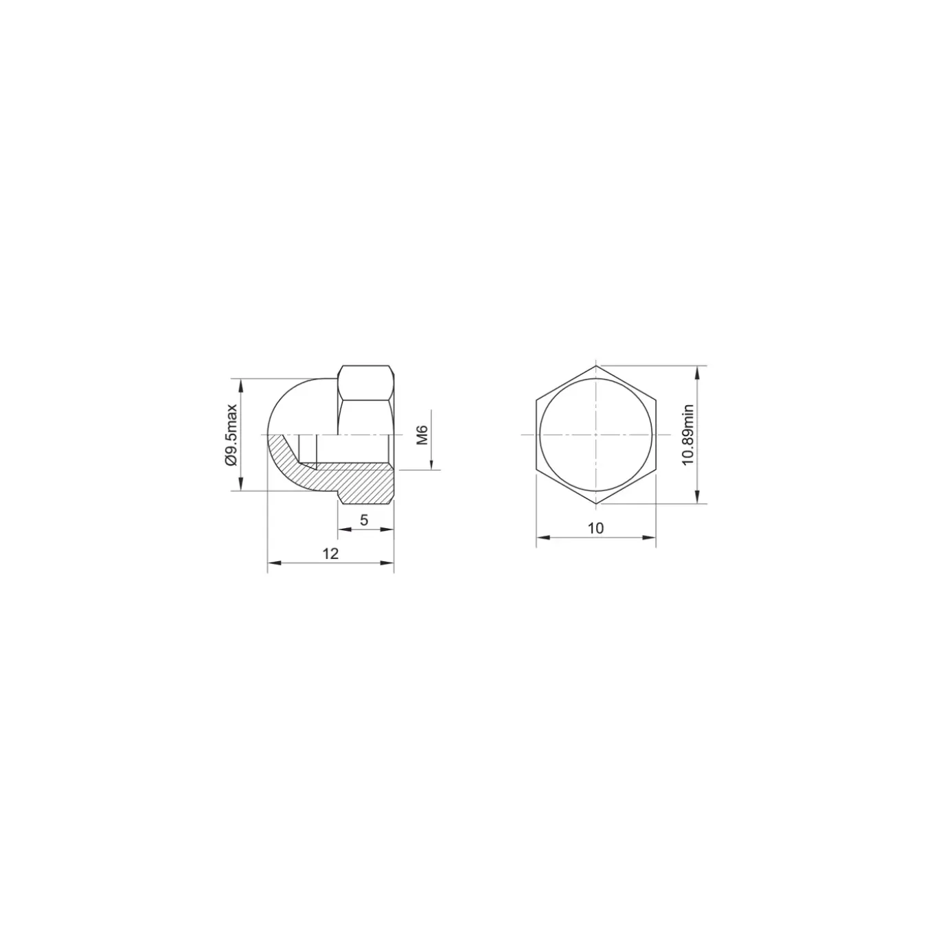 Sencys Kapmoer - M6 - Verzinkt - 30 stuks