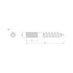 Sencys Metaalschroef Gegalvaniseerd Zeskantkop - M8x60mm - 5 stuks