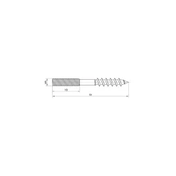 Sencys Metaalschroef Gegalvaniseerd Torx T25 - M5x50mm - 15 stuks