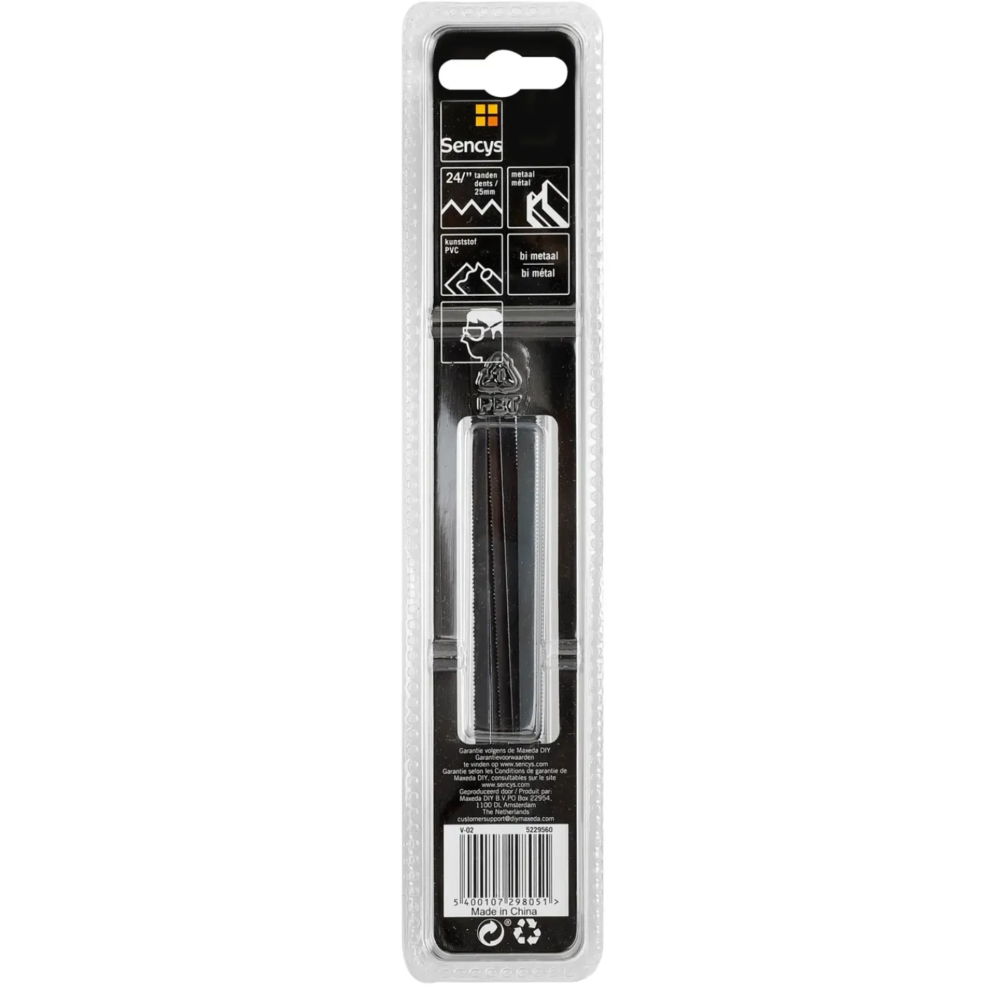 Sencys Metaalzaagblad - 150mm - 24TPI - Bi-metaal - 5 stuks