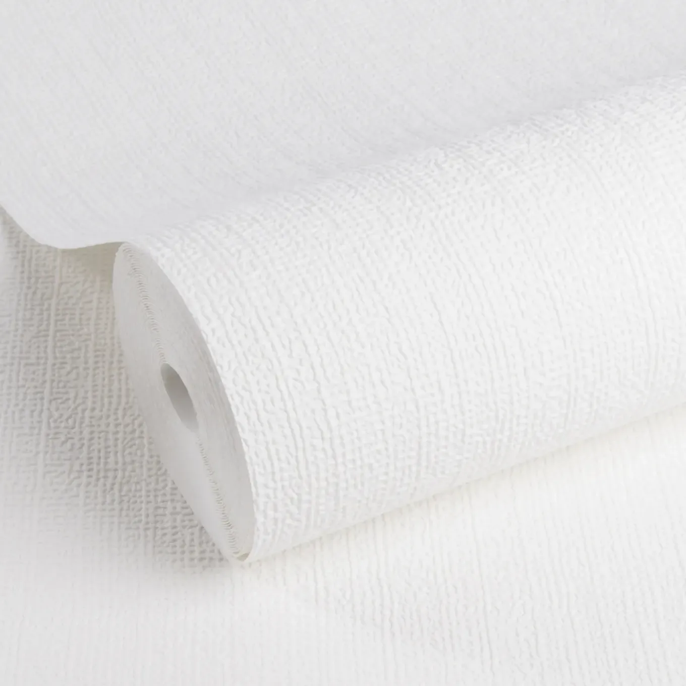 Sencys Overschilderbaar Vliesbehang Textuur - Wit - 10,05m x 52cm