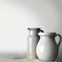 Sencys Overschilderbaar Vliesbehang Linnen - Wit - 10,05 m x 52 cm