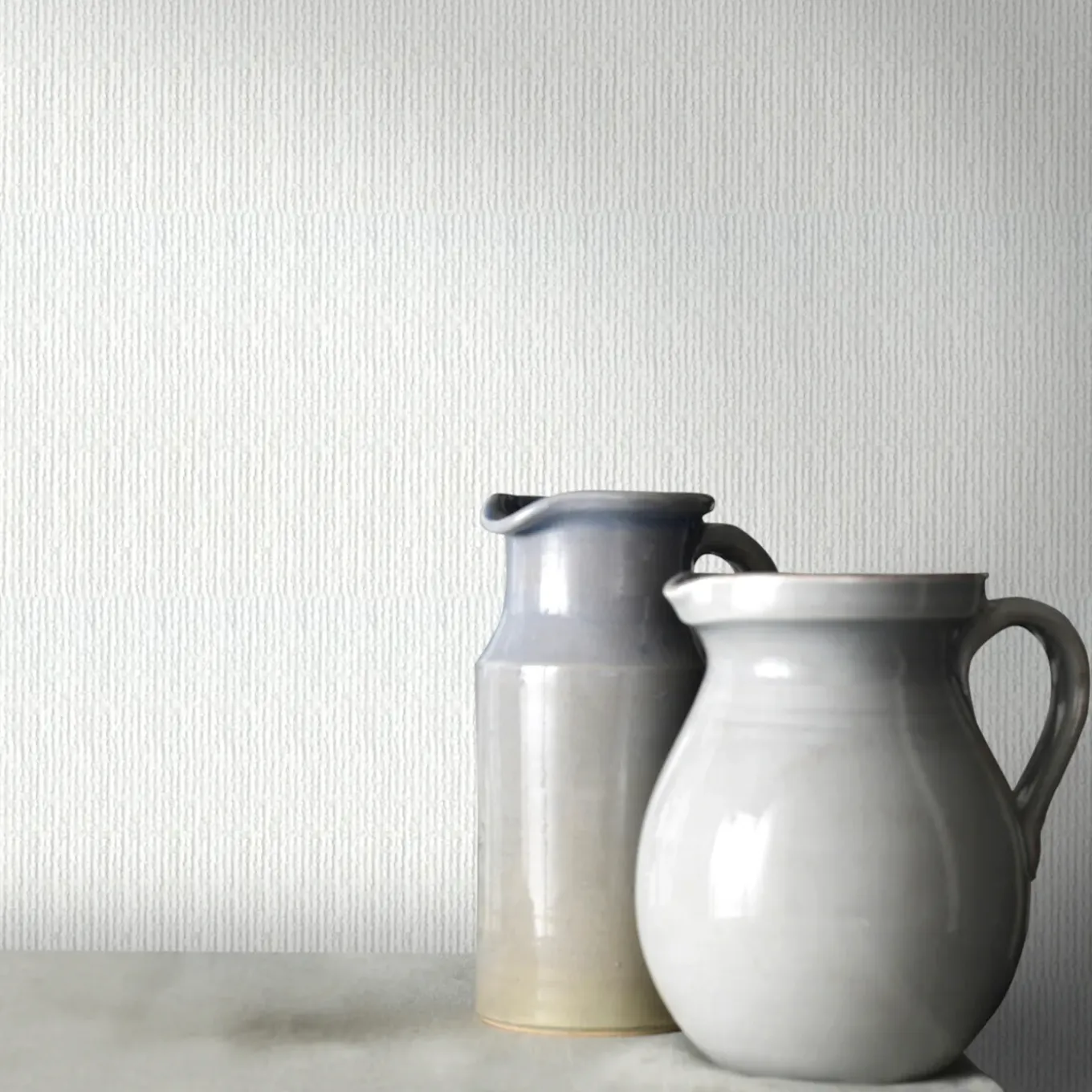 Sencys Overschilderbaar Vliesbehang Linnen - Wit - 10,05 m x 52 cm