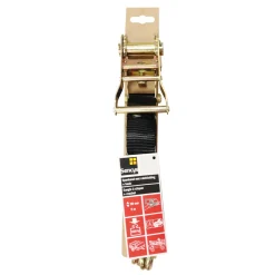 Sencys Ratelsjorband met Haak Zwart - 5mx38mm - 1000kg