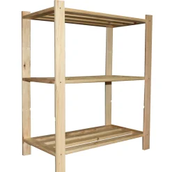 Sencys rek 3 legplank in massief den 94x75x40cm