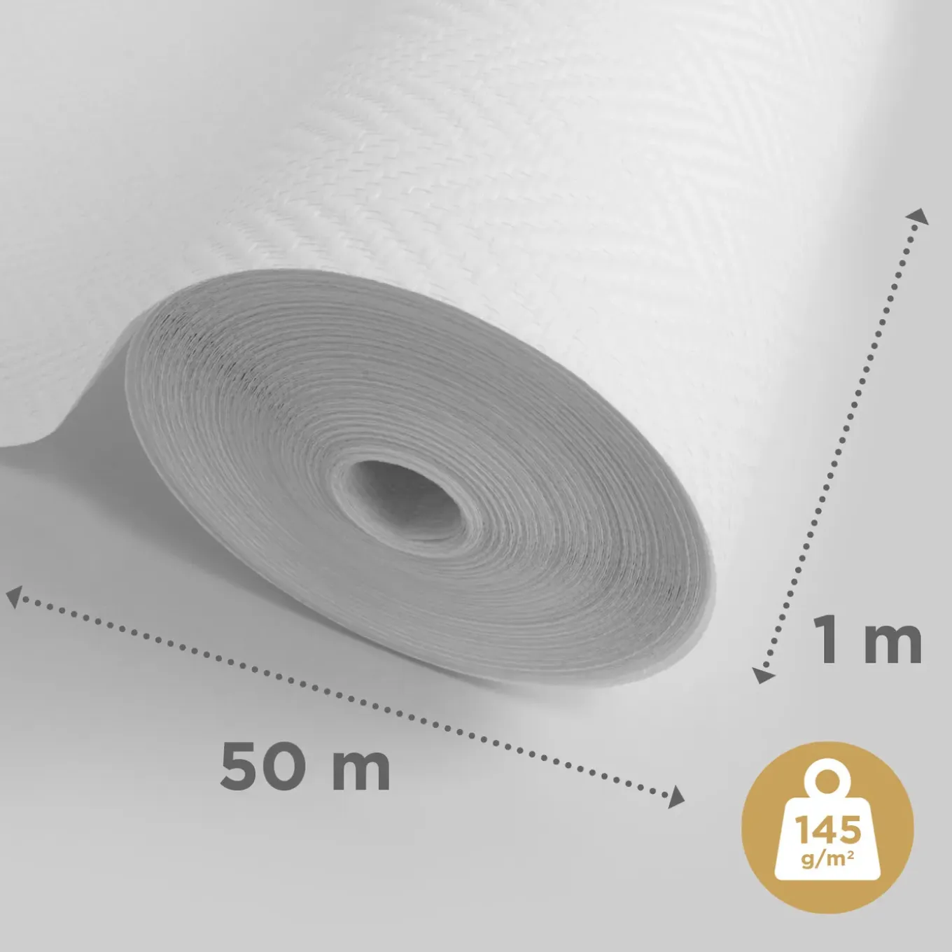 Sencys renovatievlies visgraat - 50 m - 145 g/m²