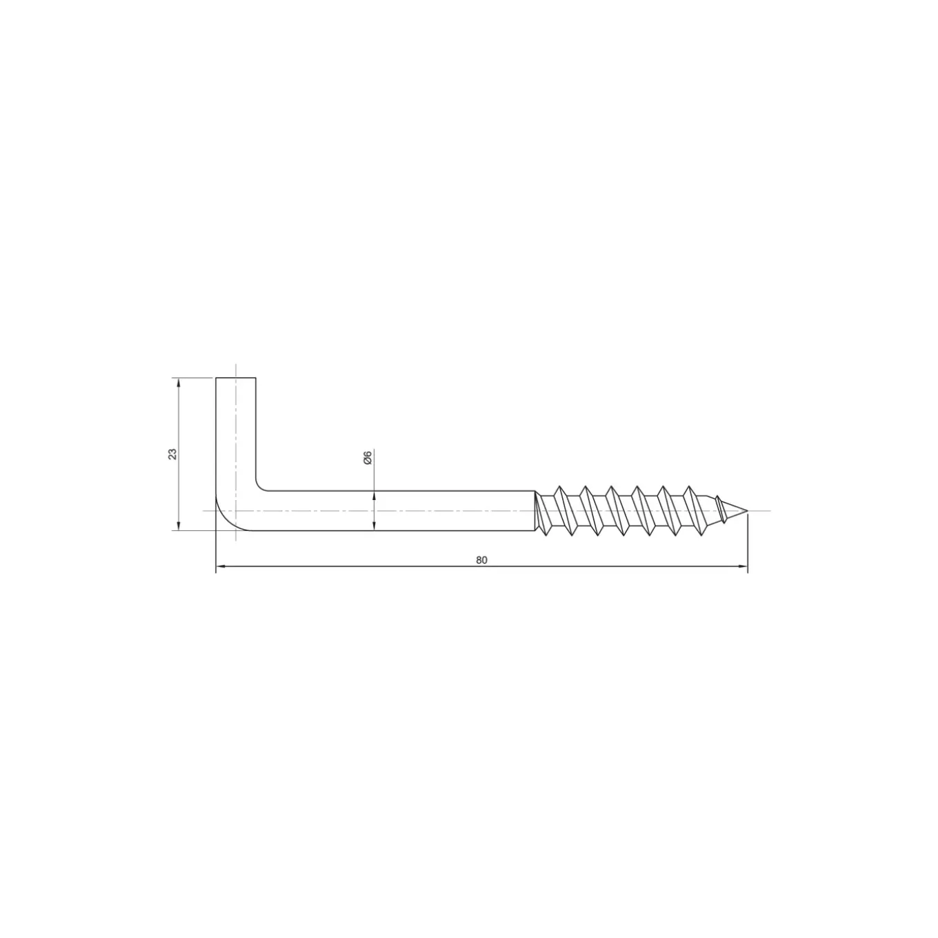 Sencys schroefduim 6x80mm gegalvaniseerd per 3