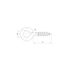 Sencys schroefoog 3x15mm gegalvaniseerd per 30
