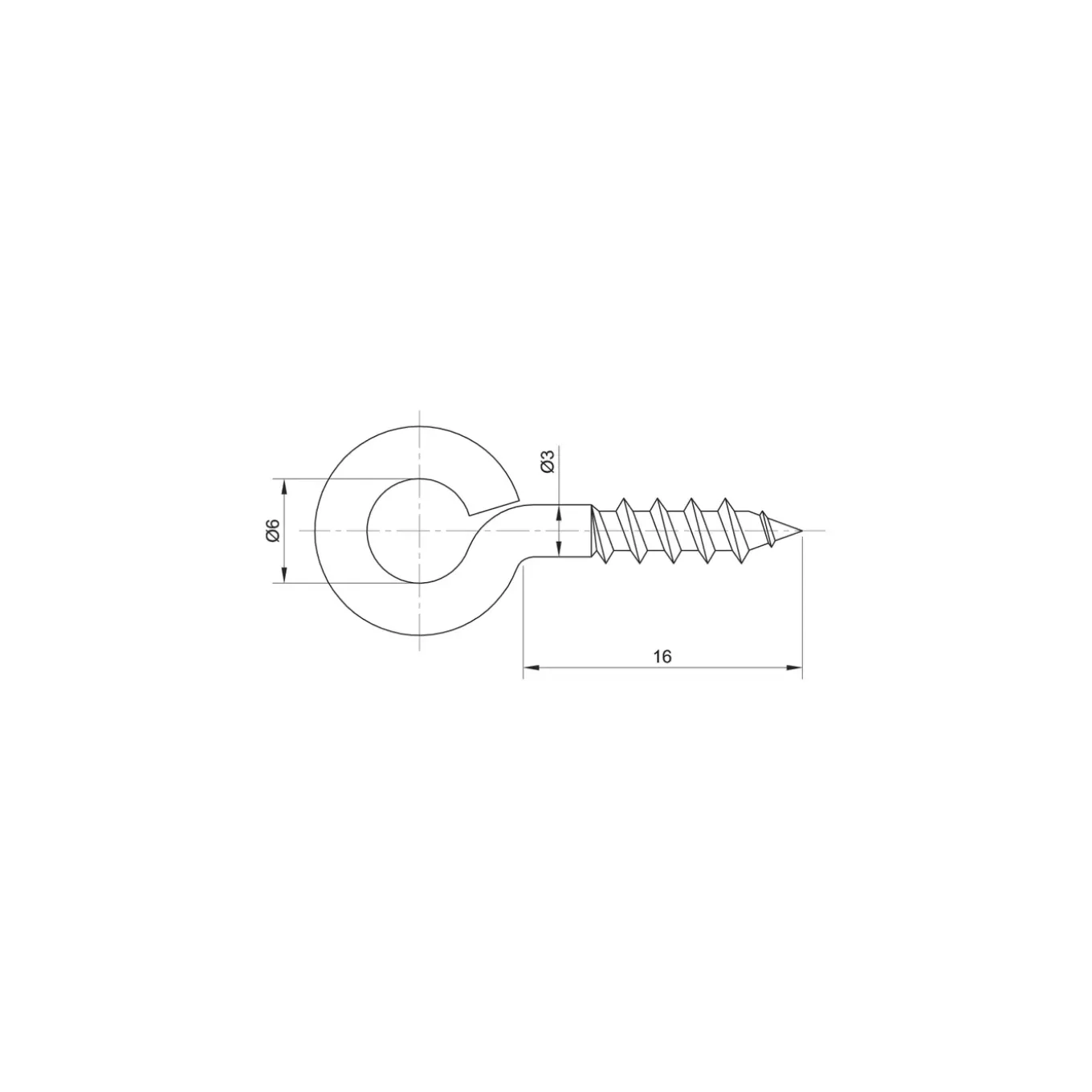 Sencys schroefoog 3x15mm gegalvaniseerd per 30