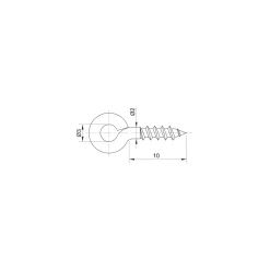 Sencys schroefoog 2x10mm gegalvaniseerd per 50