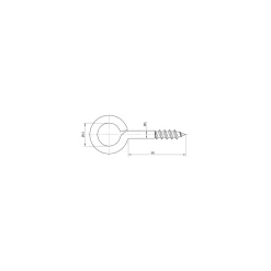 Sencys schroefoog 4x30mm wit per 5