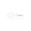 Sencys schroefoog 6x40mm wit per 4