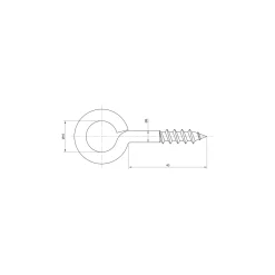 Sencys schroefoog 6x40mm wit per 4