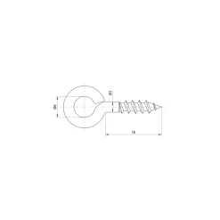 Sencys schroefoog 3x16mm wit per 30