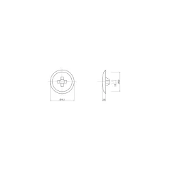 Sencys Schroef Plastiek Pozidriv PZD2 - 50 stuks + Grijs