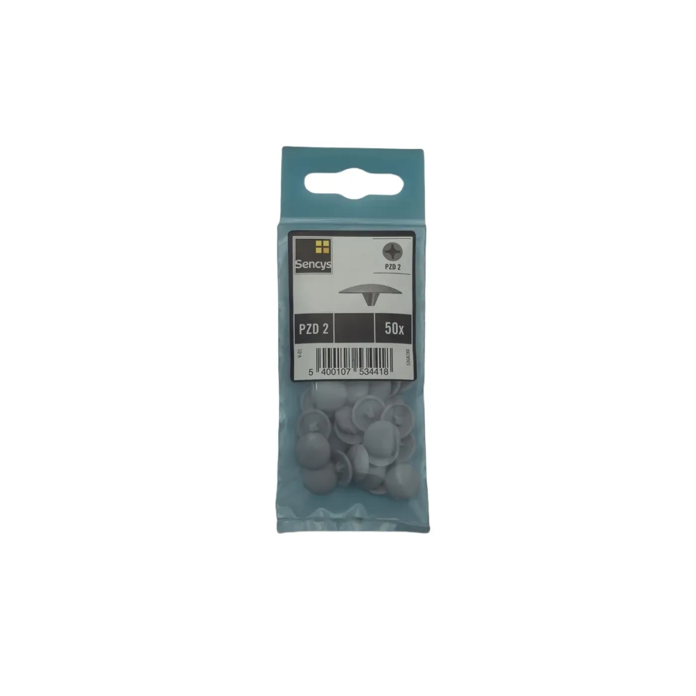 Sencys Schroef Plastiek Pozidriv PZD2 - 50 stuks + Grijs