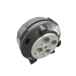 Sencys schuko haspel 10m 3G1.0 grijs