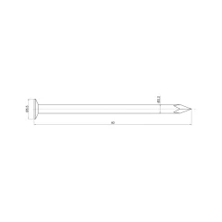 Sencys Spijkers met Platte Kop Gegalvaniseerd 2,2x40mm - 150 stuks