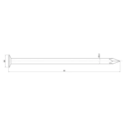 Sencys Spijkers Met Platte Kop Gegalvaniseerd 2,4x50mm - 150 stuks