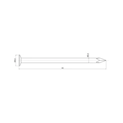 Sencys Spijkers Met Platte Kop Gegalvaniseerd 2,2x40mm - 50 stuks