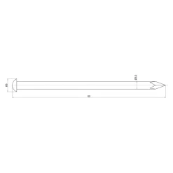 Sencys Spijkers met ronde kop Gehard staal 3,0x60mm - 20 stuks