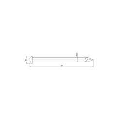 Sencys Spijkers met Ronde Kop RK Gehard Staal 2,0x30mm - 80 stuks
