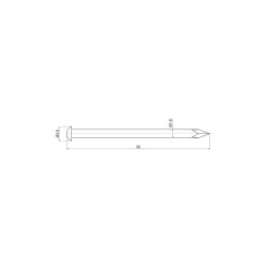 Sencys Spijkers met Ronde Kop RK Messing 1,8x30mm - 100 stuks