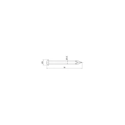 Sencys Spijkers met Ronde Kop RK Messing 1,5x16mm - 200 stuks