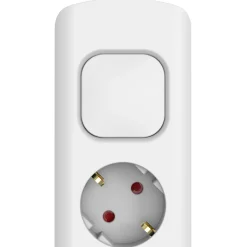 Sencys Stekkerdoos 6-voudig wit 3 meter