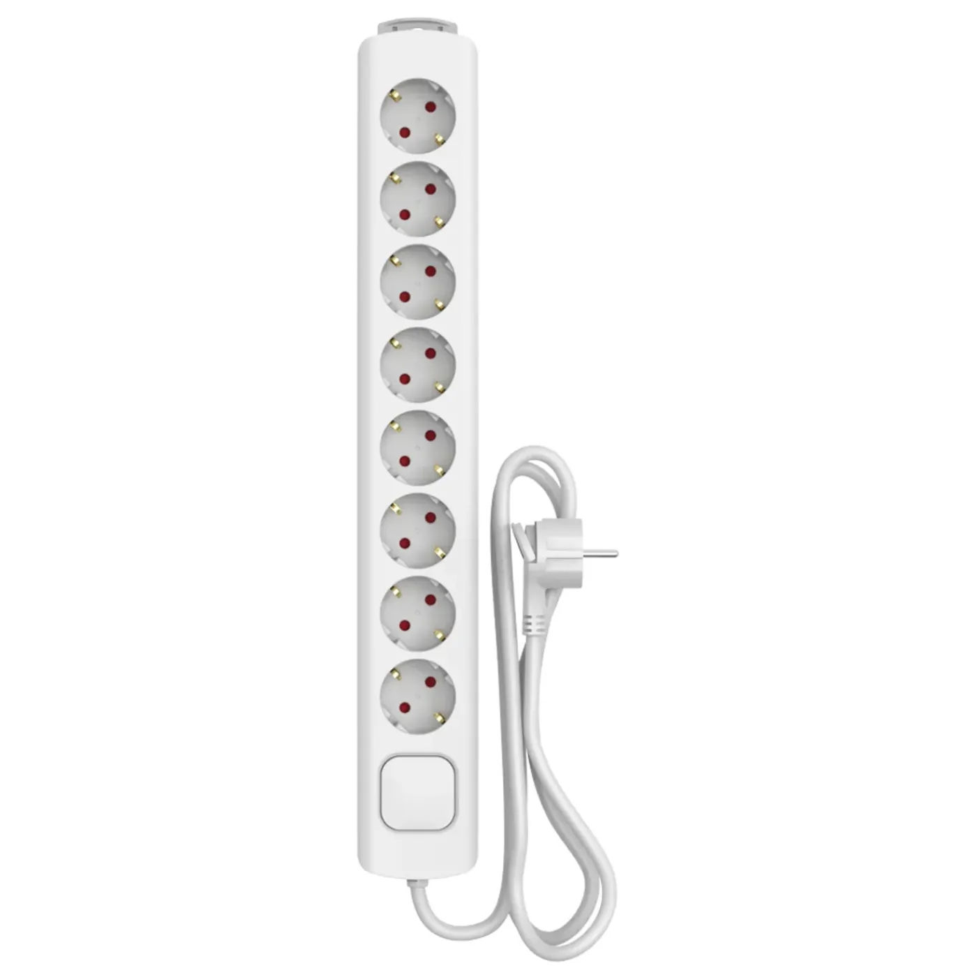 Sencys Stekkerdoos 8-voudig wit 1,5 meter