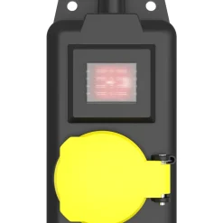 Sencys Stekkerdoos 3-voudig zwart/geel 3 meter