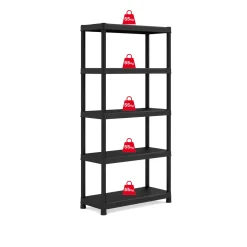 Sencys Stellingkast - Shelf Plus - 182x90x40cm - Draagkracht 55kg - Zwart