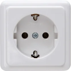 Sencys stopcontact Tuleda geaard 1-voudig wit