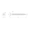 Sencys Universele Schroef RVS Verzonken Kop Pozi - 6x60mm - 5 stuks