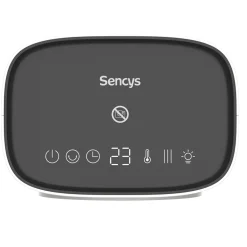 Sencys ventilatorkachel PTC digitaal 1800W wit