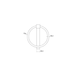 Sencys Verende Borgpen - Staal - diam. 4,5mm - 2 stuks