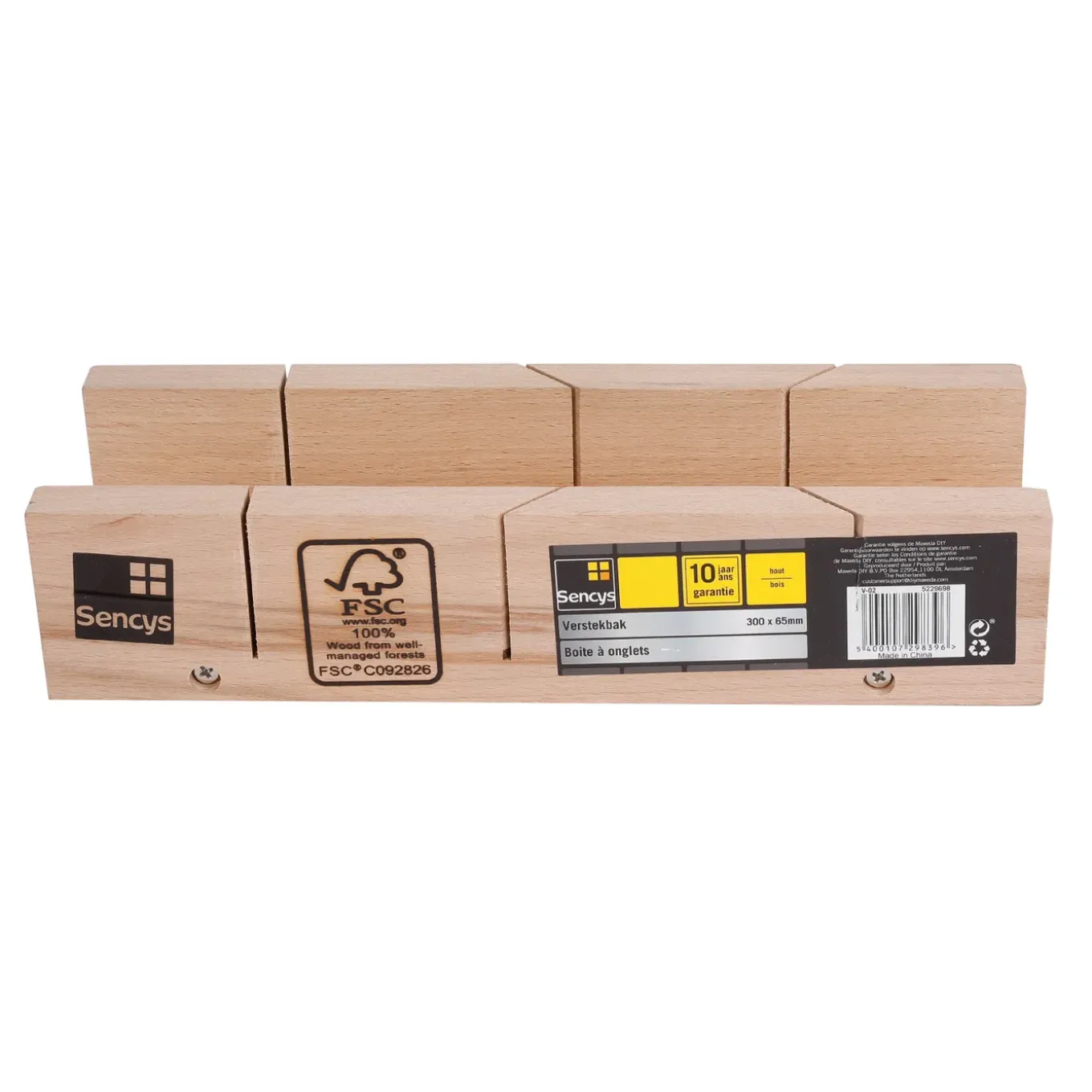 Sencys verstekbak hout 300x65mm